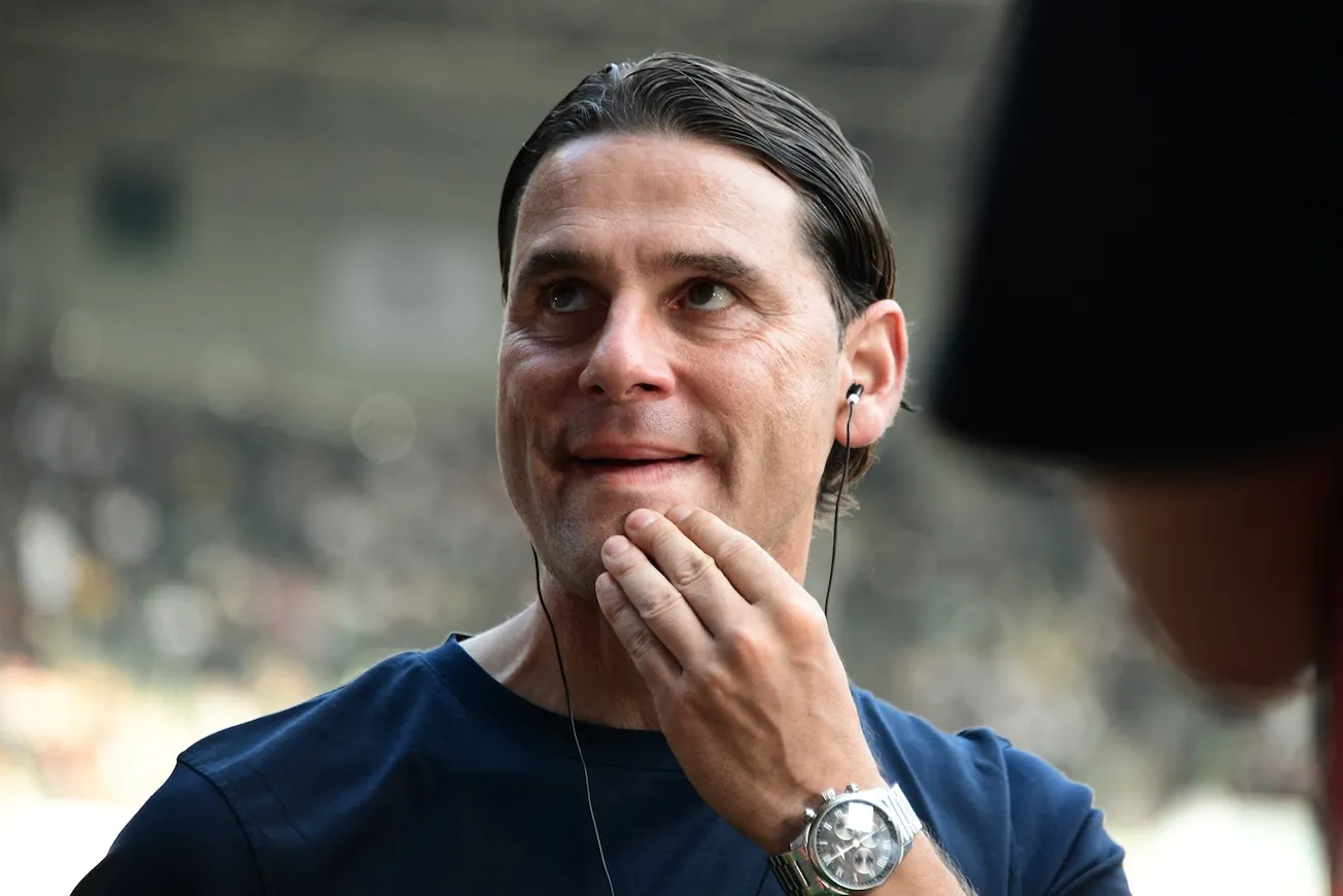 Gladbach-Trainer Gerardo Seoane muss zittern - meinen die Fans. Foto: Getty / Uwe Kraft (OF)