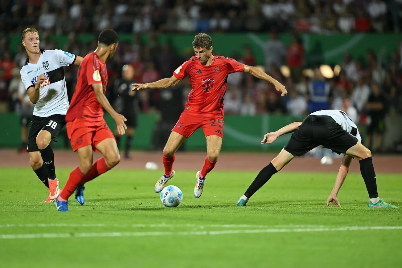 Thomas Müller wie in alten Zeiten im DFB-Pokal. Foto: Getty / Sebastian Widmann (OF)