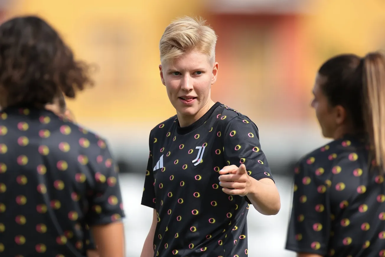 Protest gegen Fifa: die Deutsche Paulina Krumbiegel (Juventus Turin). Foto: Imago/Sportimage