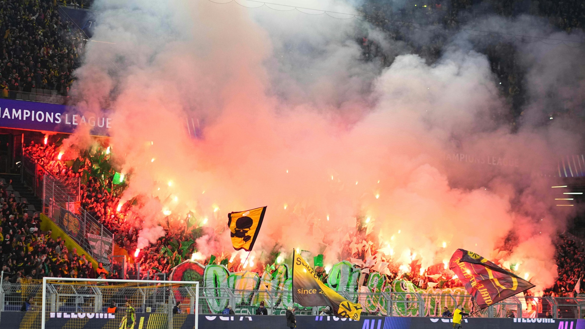 Celtic-Fans mit Pro-Palästina-Protest in Dortmund