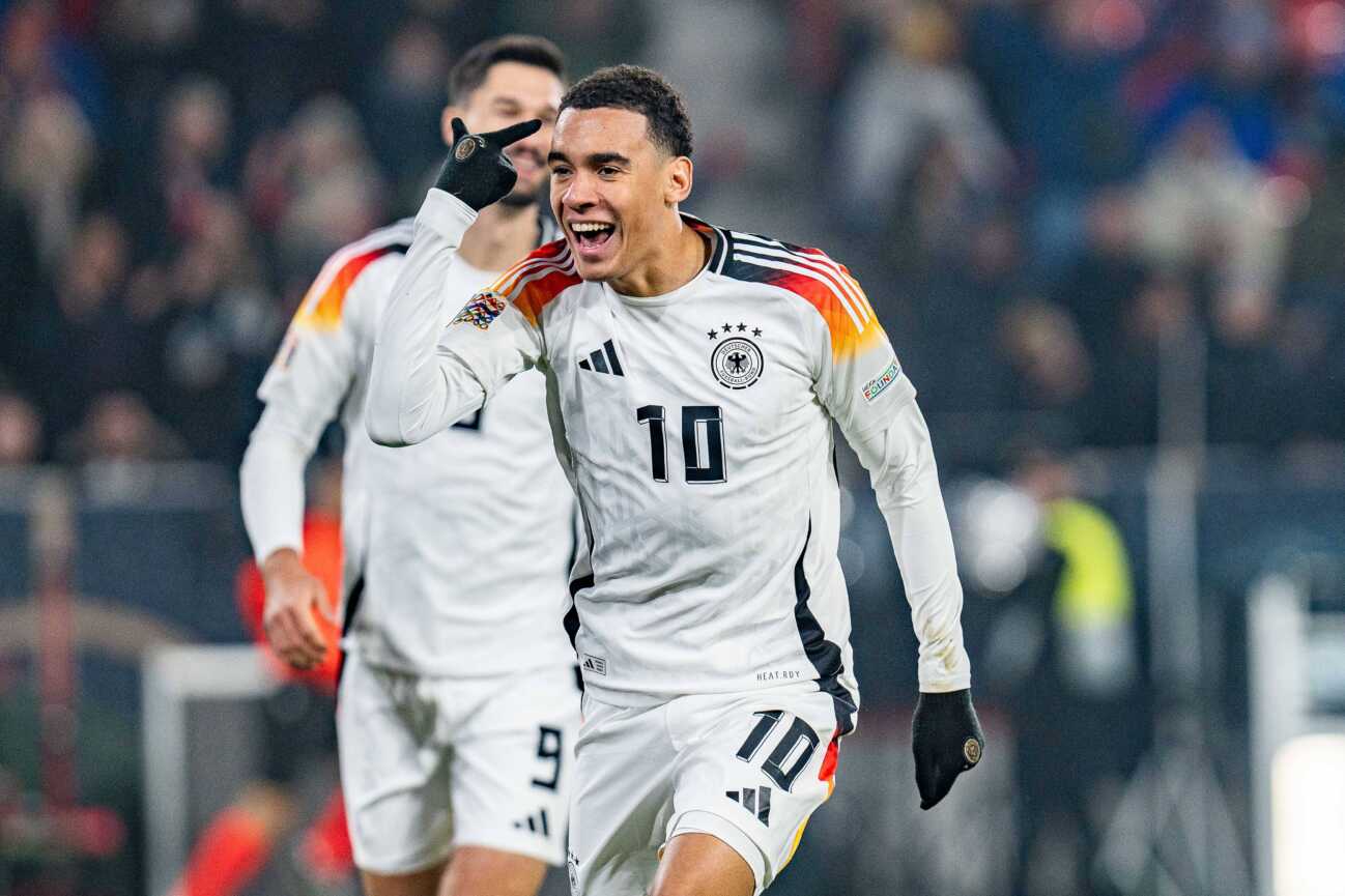 16.11.2024, Deutschland vs. Bosnien, Nations League, 5. Spieltag, Gruppa A Tor zum 1:0 durch Jamal Musiala *** 16 11 2024, Germany vs Bosnia, Nations League, Matchday 5, Gruppa A Goal for 1 0 by Jamal Musiala Copyright: xBahhoxKarax