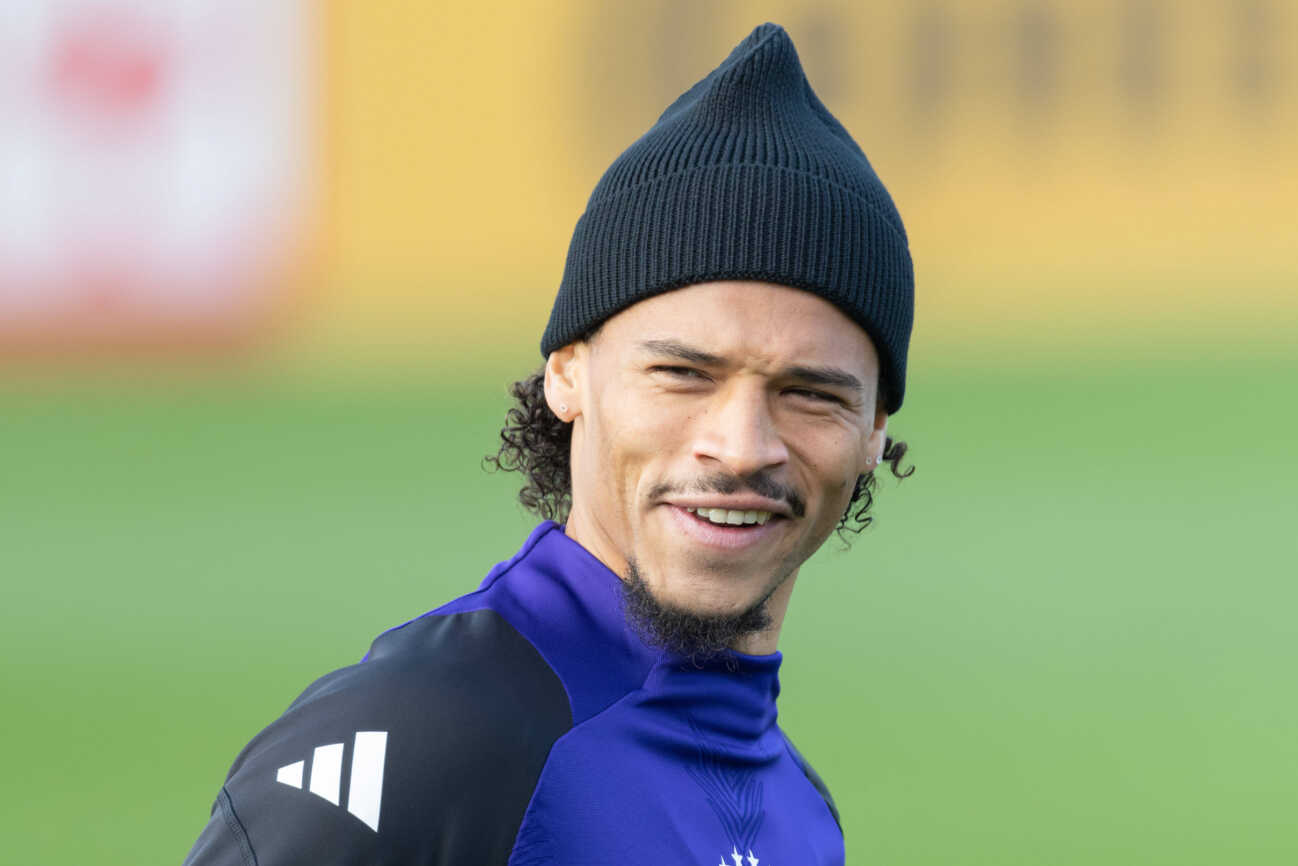 Training der Deutschen Fußball-Nationalmannschaft Leroy Sane, SanÃ . Training der Deutschen Fußball-Nationalmannschaft vor dem Spiel der UEFA Nations League gegen Bosnien und Herzegowina auf dem DFB-Campus in Frankfurt am Main am 12. November 2024., Frankfurt am Main Hessen Deutschland DFB-Campus *** Training of the German national soccer team Leroy Sane, SanÃ Training of the German national soccer team before the UEFA Nations League match against Bosnia and Herzegovina at the DFB Campus in Frankfurt am Main on November 12, 2024 , Frankfurt am Main Hessen Germany DFB Campus