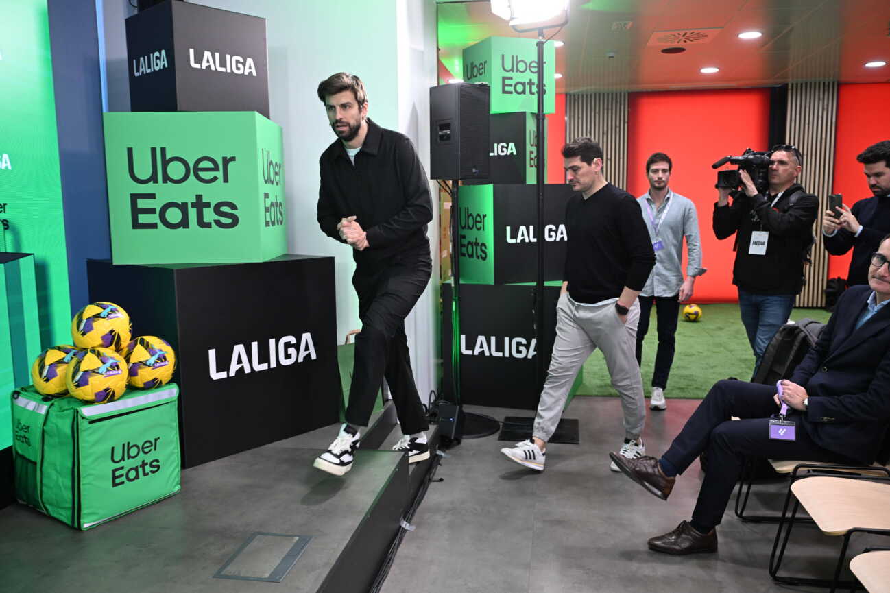 Iker Casillas and Gerard Piqué present the new Uber Eats advertising campaign Gerard Piqué and Iker Casillas on their arrival at the presentation of the new Uber Eats advertising campaign, February 5, 2025, in Madrid Spain FUTBOLISTAS UBER EATS CAMPAIGN ADVERTISING José Madrid Madrid Spain PUBLICATIONxNOTxINxESP Copyright: xJosÃ xOlivax 6499710