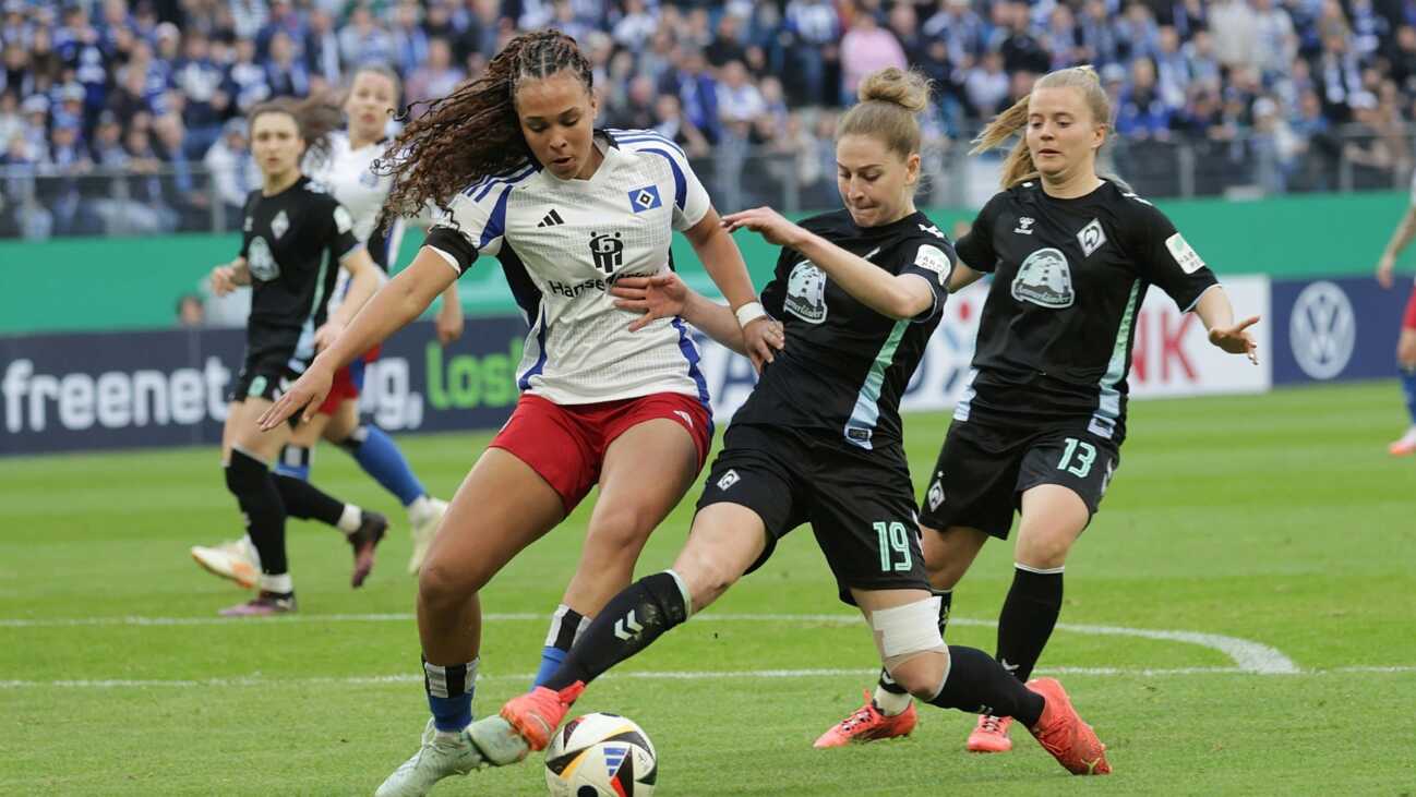 Arbeitssieg im Rekordspiel: Werder-Frauen im Pokalfinale